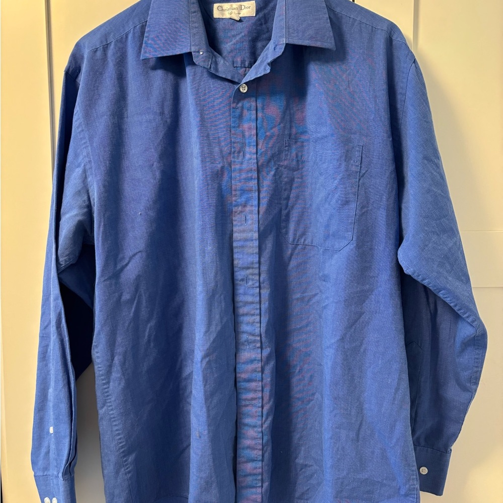 Dior Blue Casual Button Down Shirt